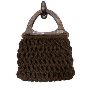 Tortoise Shell Crochet Bag
